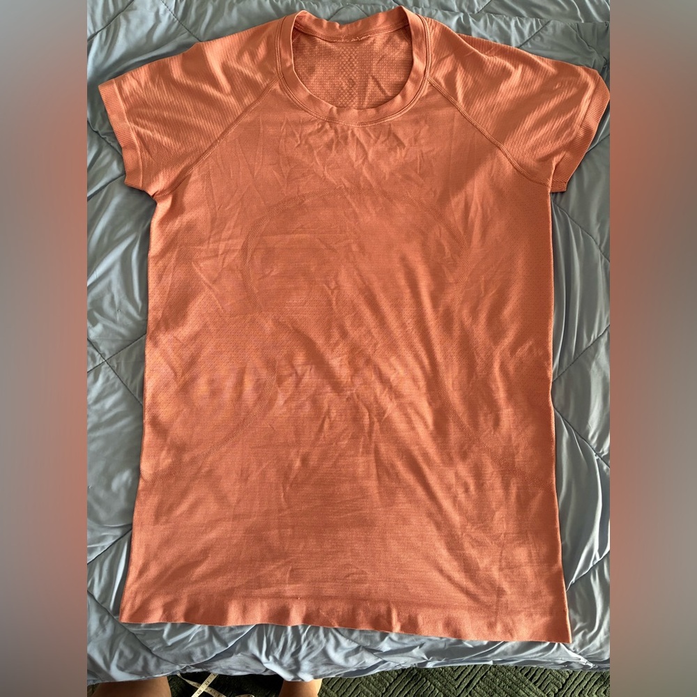 Lululemon Orange Crew Neck Performance Shirt - image 1